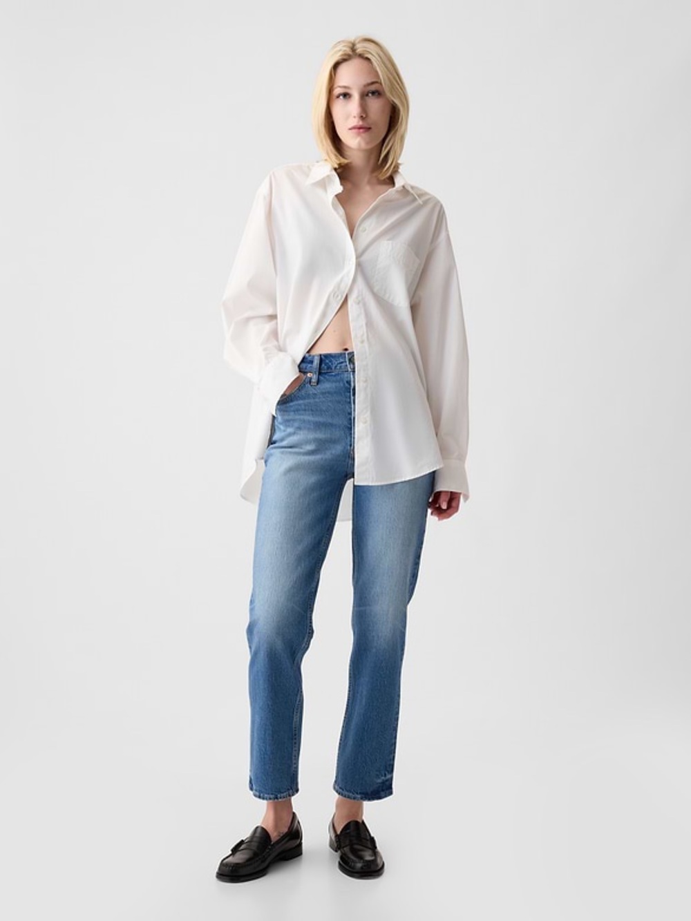 GAP High Rise Cheeky Straight Jeans Size 0